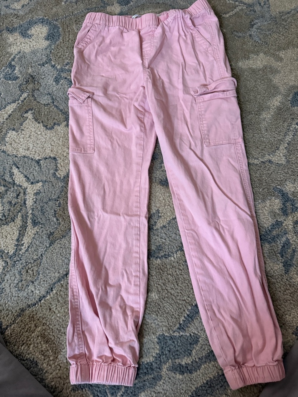 Light Pink Cargo Jogger Pants
